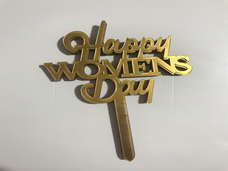 Thẻ cắm mica 10 cái womenday Vàng - Gói