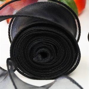Ruy băng voan 4cm x 9m đen - Cuộn