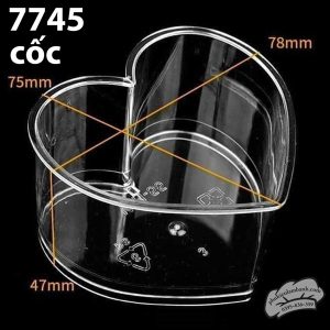 Cốc tim 7745 nhựa cứng 150ml - 10 Cái