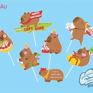 Chuột lang nước Capybara Nâu - Set