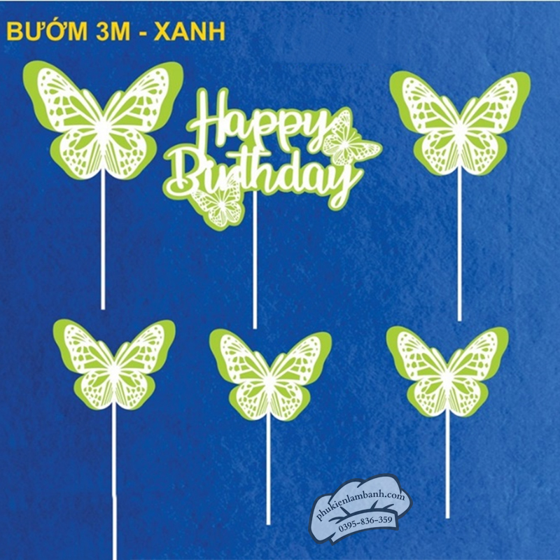 Bướm 3M xanh - Set