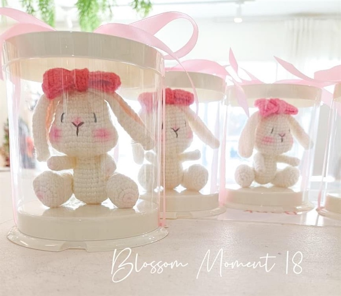 16x16.5cm Hộp mica trụ tròn mini bento Trắng - 5 Cái - Ảnh 3
