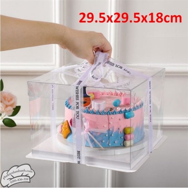 29.5x29.5x18cm Hộp mica 3CT 1 tầng - 3101 - 5 Cái