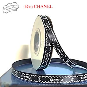 Ruy băng Chanel 1cm x 22m Đen - Cuộn