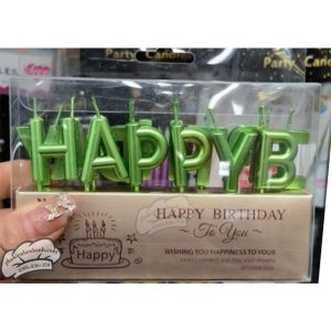 Nến happy xanh lá - Vỉ