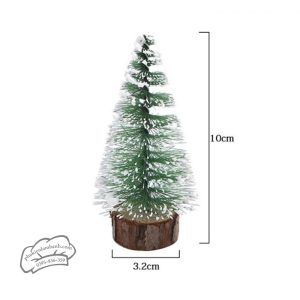 Cây thông noel nhựa đế gỗ 10cm - Cây
