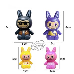 Bộ 4 Labubu các size mix màu - Con