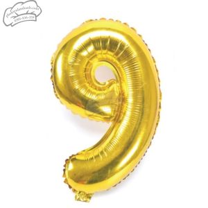 Bóng số vàng số 9 (40cm) - 5 Cái