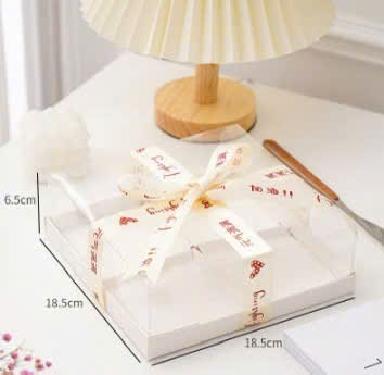 Hộp cupcake mica (đế giấy thấp) 4 Ngăn - 5 Cái