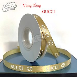 Ruy băng Gucci 1cm x 22m Vàng đồng - Cuộn