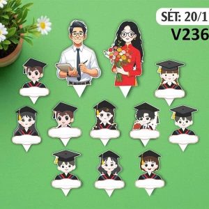 Thẻ cắm thầy cô và học sinh - Set