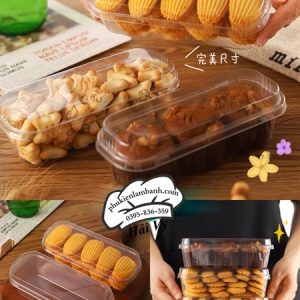 Hộp Chữ Nhật Bánh Mouse-XY599 300ml - 100 Cái
