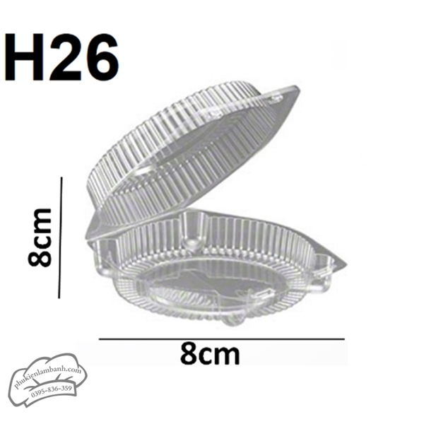 Hộp H26 PET hộp tròn - 50 Cái