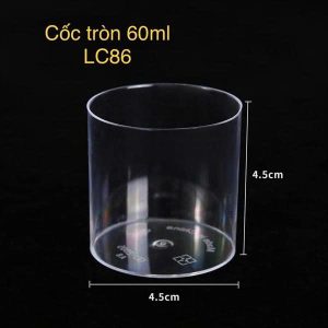 Cốc LC86 60ml cốc trụ tròn - 10 Cái