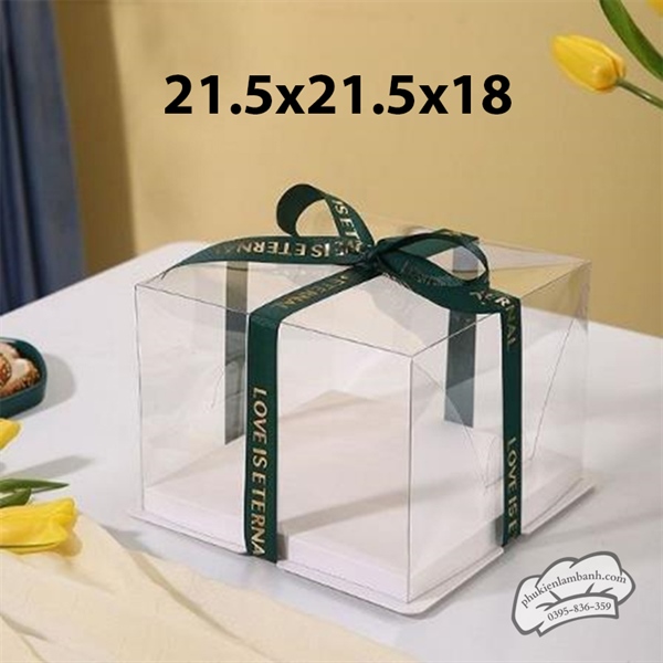 21.5x21.5x18cm Hộp mica 2CT 1 tầng - 261 - 5 Cái