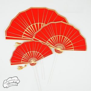 Quạt đỏ viền vàng 3 c/gói - Gói