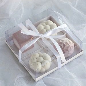 Alternative view of Hộp cupcake mica (đế giấy thấp) 4 Ngăn - 5 Cái