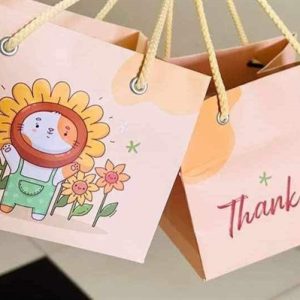 Túi giấy 15.5x15.5x11.5cm màu Vàng - Cái - Ảnh 5