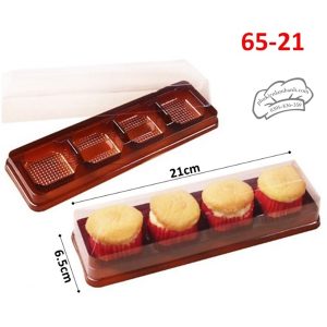 Hộp nhựa PET 4 ngăn 65-21 - 50 Cái