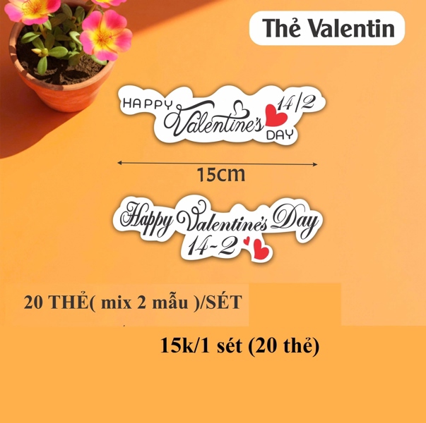 Tag Valentine 15cm( 20pcs) - Set