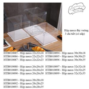 Alternative view of 21.5x21.5x18cm Hộp mica 3CT 1 tầng - 361 - 5 Cái