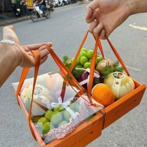 Hộp hoa quả màu Cam - Cái