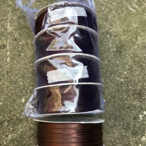 Ruy băng lụa trơn 0.3cm 50M Nâu - Cuộn