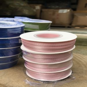Ruy băng lụa trơn 0.3cm 50M Hồng - Cuộn