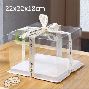 21.5x21.5x18cm Hộp mica 3CT 1 tầng - 361 - 5 Cái