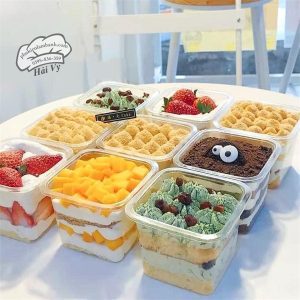 Hộp nhựa PET B10-8 hộp bánh trà sữa - 50 Cái - Ảnh 5