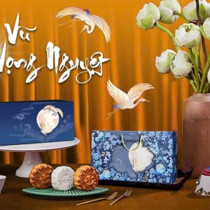 Hộp bánh trung thu hạc vũ vọng nguyệt - 2 bánh - 10 Cái
