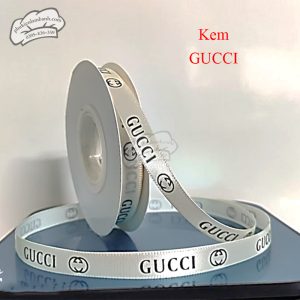 Ruy băng Gucci 1cm x 22m Kem - Cuộn