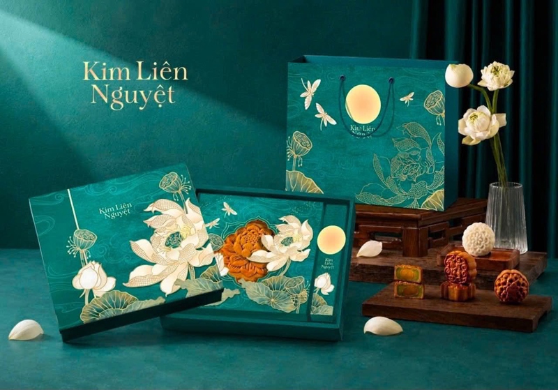 Trung thu Kim Liên Nguyệt 300-600gr - 1b Xanh - 10 Cái