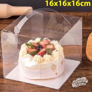 16x16x16cm Hộp mica mini có quai - 5 Cái
