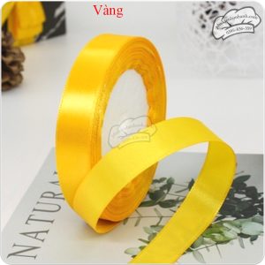 Ruy băng lụa 2cm x 22m Vàng - Cuộn