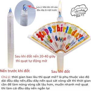 Nến xòe quạt HPBD bất ngờ surprise - Vỉ