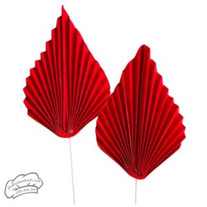 Quạt hình lá màu đỏ 2c/gói - Gói