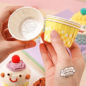 Alternative view of Cupcake giấy caro 5040 màu vàng 100 cái - Dây