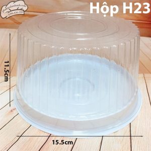 Hộp H23 hộp tròn hộp nắp bằng đế trắng - 50 Cái