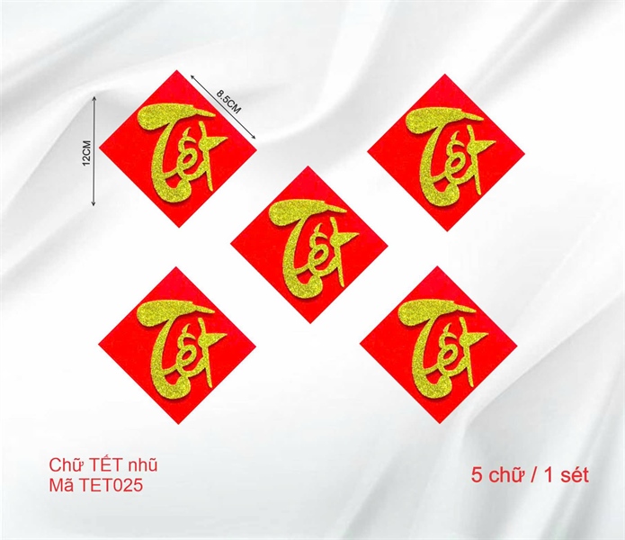 Set 5 chữ Tết - Set