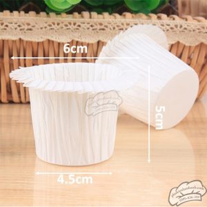 Cupcake giấy Muffin màu trắng - 50 Cái