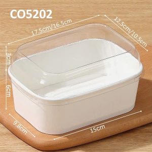 Hộp giấy chữ nhật Trắng kèm nắp 750ml - 50 Cái
