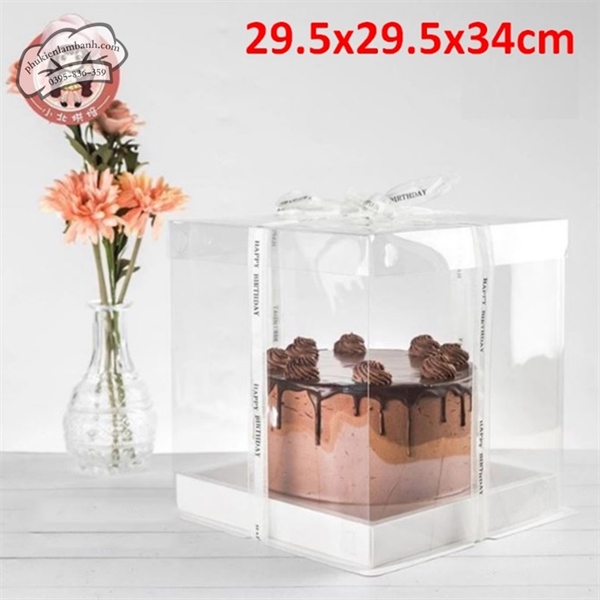 29.5x29.5x34cm Hộp mica 3CT 3 tầng - 3103 - 5 Cái