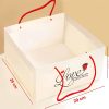 28.5x28.5 cao 18cm Túi 9 ngăn Trắng Love - Cái