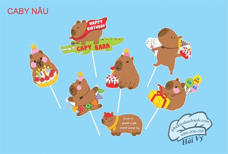 Chuột lang nước Capybara Nâu - Set