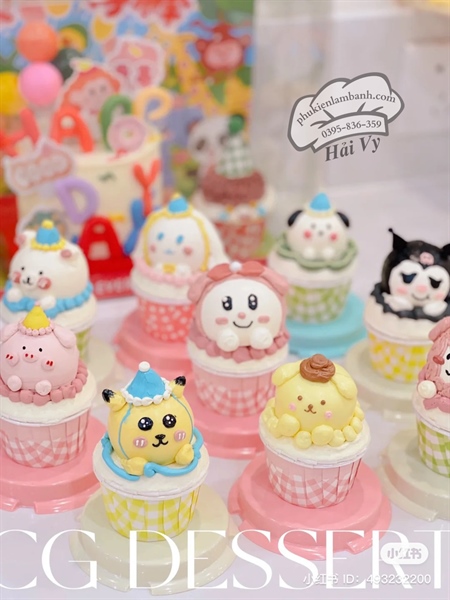 Cupcake giấy caro 5040 màu xanh nõn chuối 100 cái - Dây - Ảnh 4