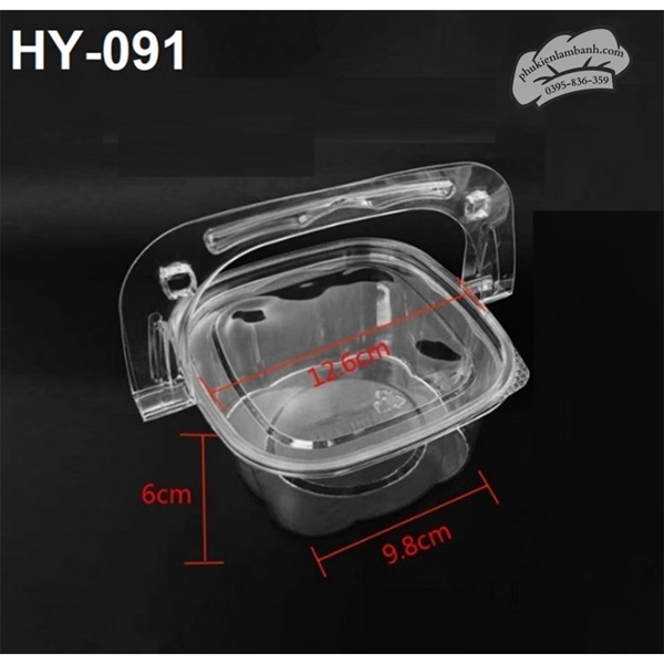 Hộp PET HY-091 hộp có quai - 50 Cái