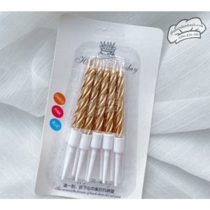 Nến xoắn nhũ vàng - Vỉ