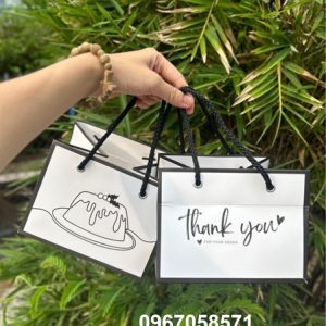 Túi giấy 15.5x15.5x11.5cm màu Đen - Cái