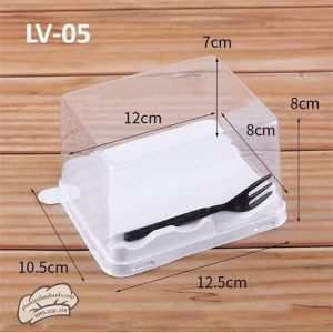 Hộp PET chữ nhật kèm dĩa QF558 LV05 - 50 Cái